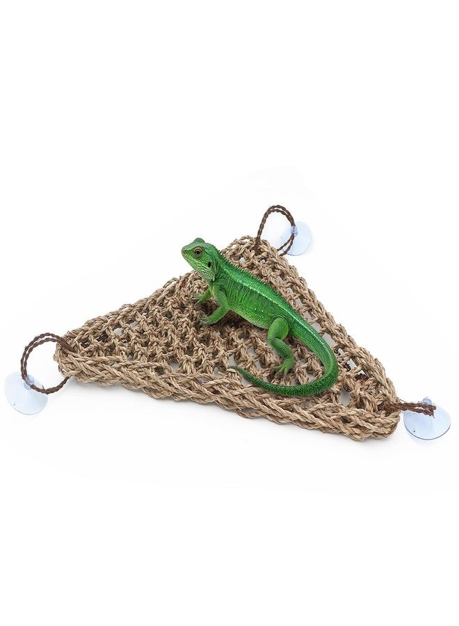 AQUA KT Reptile Lounger Lizard Bearded Dragon Snake Climbing Hammock for Reptile Bedding Amphibian Habitat Decoration, Made of Seagrass - Image 1